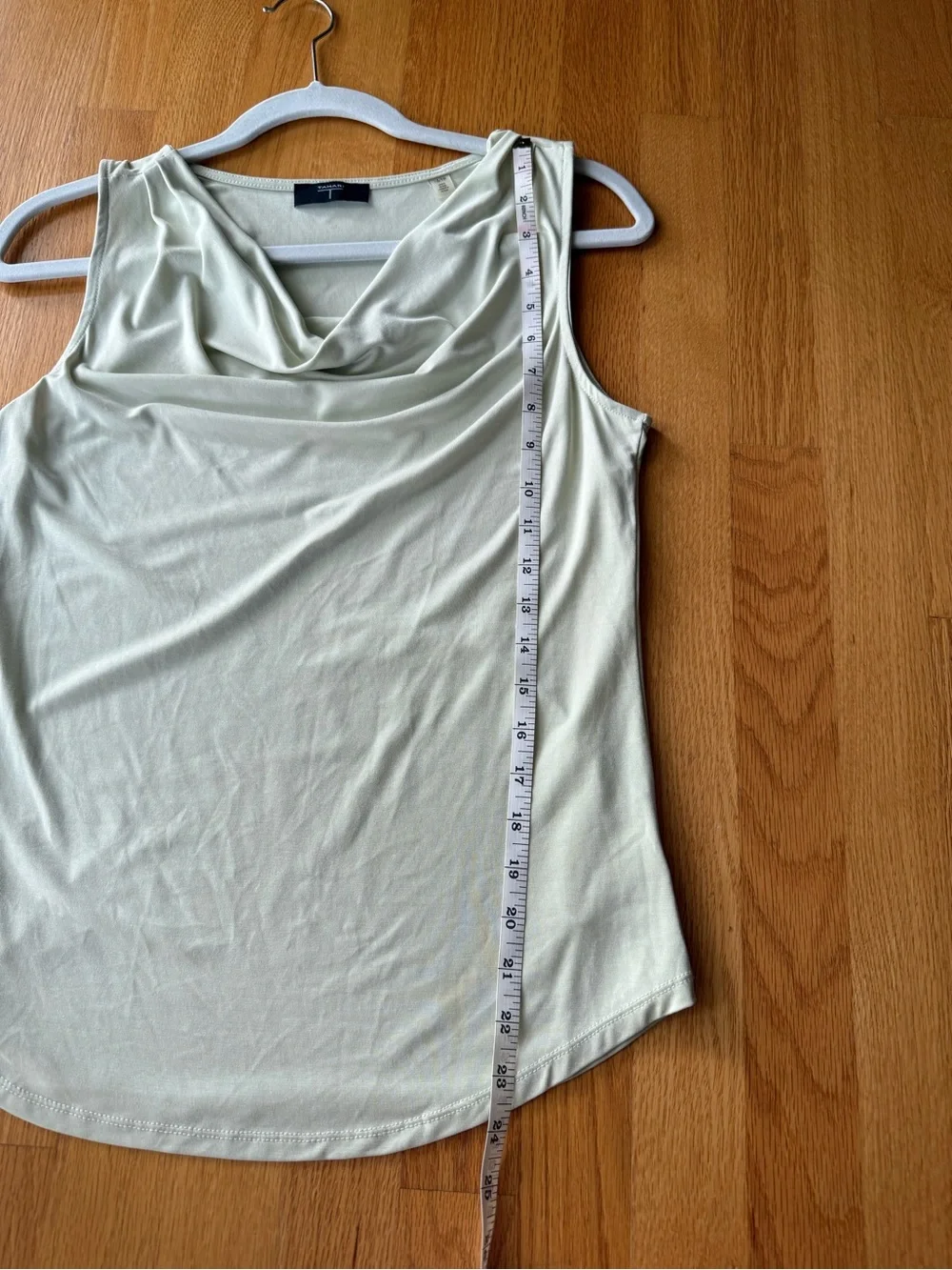 T Tahari Draped Light Green Sleeveless Top - size  XS